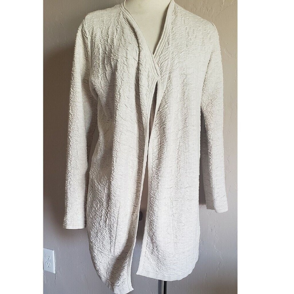 J. Jill Pure Cardigan Off White Women’s XS Lagenlook Comfy Minimalisic Sweater - Picture 2 of 16